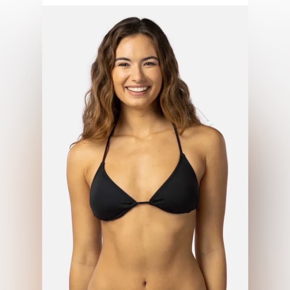 NWT Classic Surf Black Triangle Bikini Top